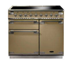RANGEMASTER  Elise 100 Electric Induction Range Cooker - Cream & Chrome